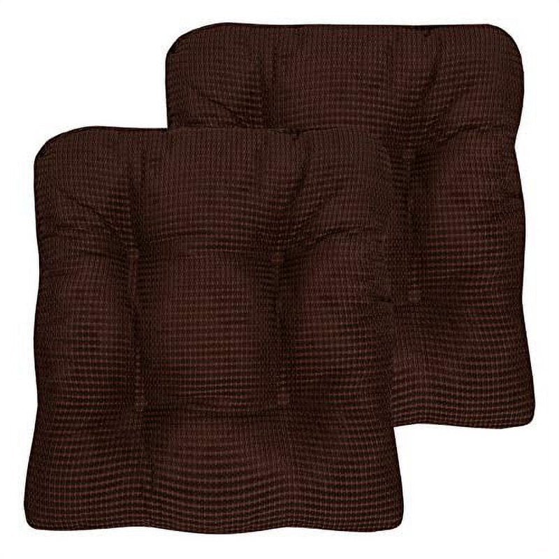 Fluffy Memory Foam Non-Slip Chair Cushion Pad - 2-Pack Chocolate