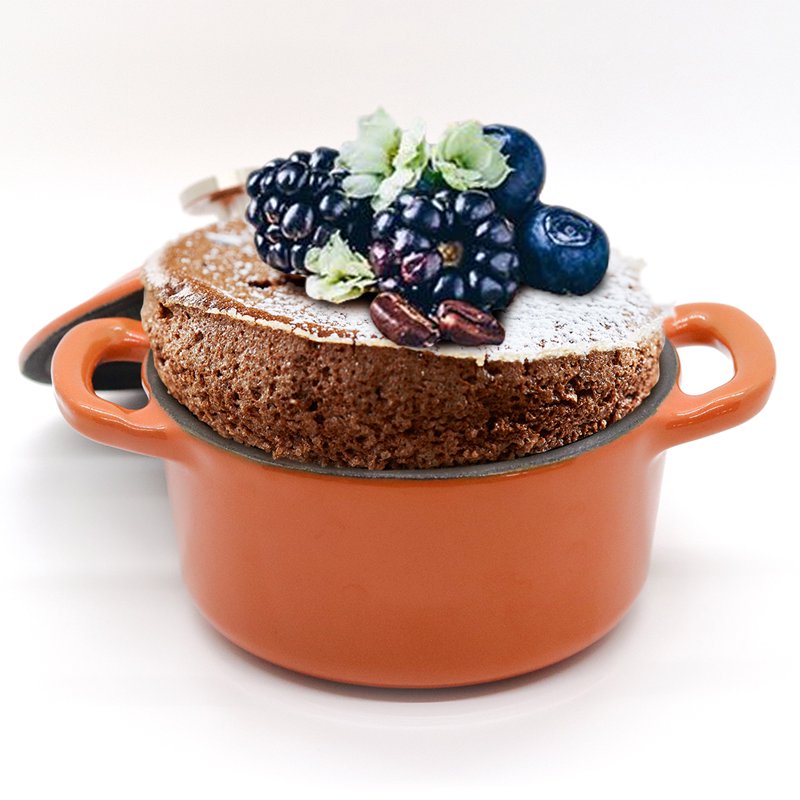Mini Cast Iron Cocotte with Lid - 5.5-Inch, 3 Colors