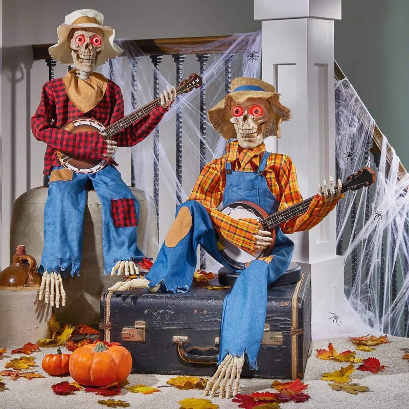 Animated Skeleton Halloween Decoration - Realistic Wall or Desktop Decor
