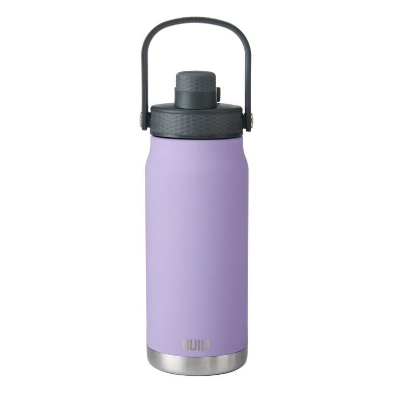 32 Ounce Dual Lid Stainless Steel Insulated Water Bottle - Lavender