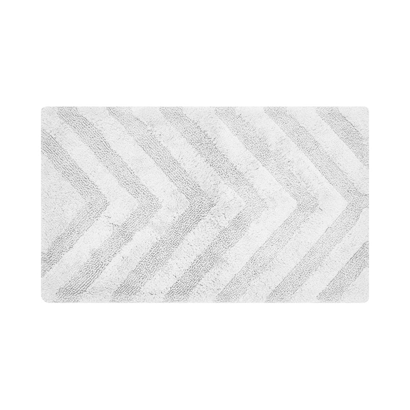 Bathroom Rug 24x40 Inch Cotton Water Absorbent Non Slip Bath Mat - White - Better Trends