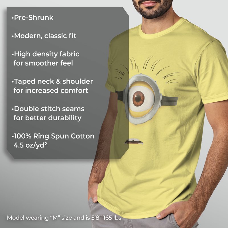 Men's Despicable Me Minions Shocked Face Graphic T-Shirt 3XL - Banana Lover