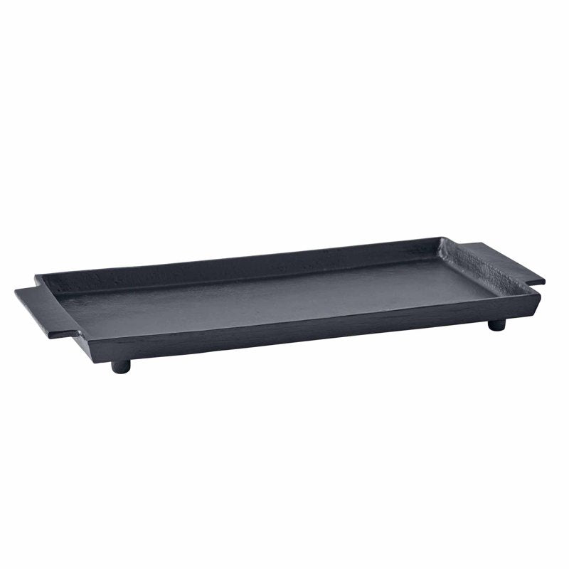 Cast Iron Finish Decorative Tray - Rustic Black, 1 of 1