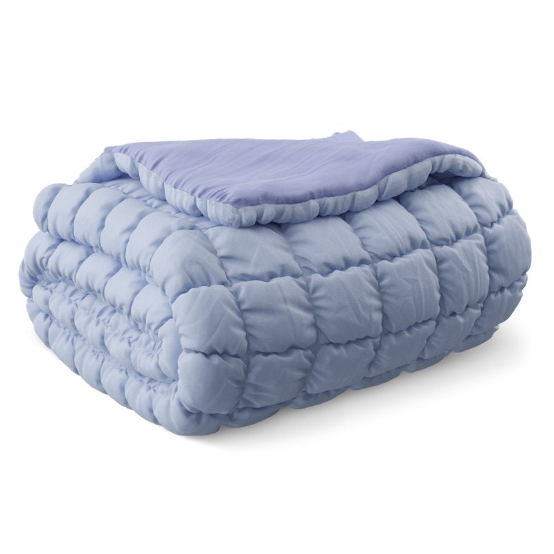 Kids Light Purple Puffy Comforter Set Full/Queen 3 Pieces - Soft Microfiber Bedding