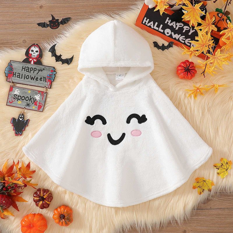 Kids Ghost Costume Cape for Halloween - White Fancy Dress Variation J68-White, 2-3 Years