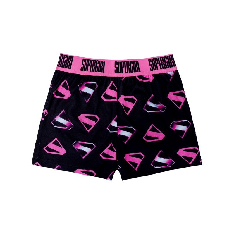 Girls Supergirl 2-Piece Jersey Short Sleeve Top and Shorts Set - Size 10-12 - L