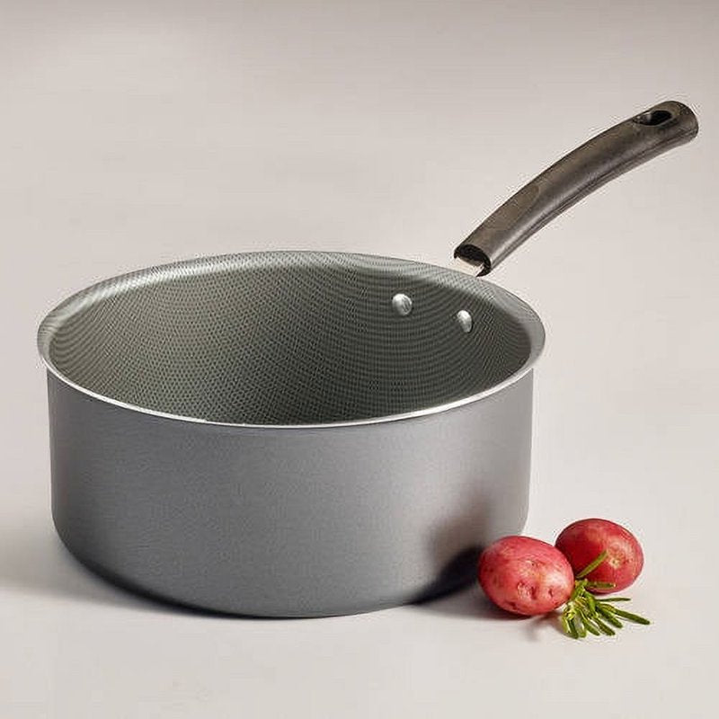 3-Quart Non-Stick Covered Sauce Pan - Steel Gray