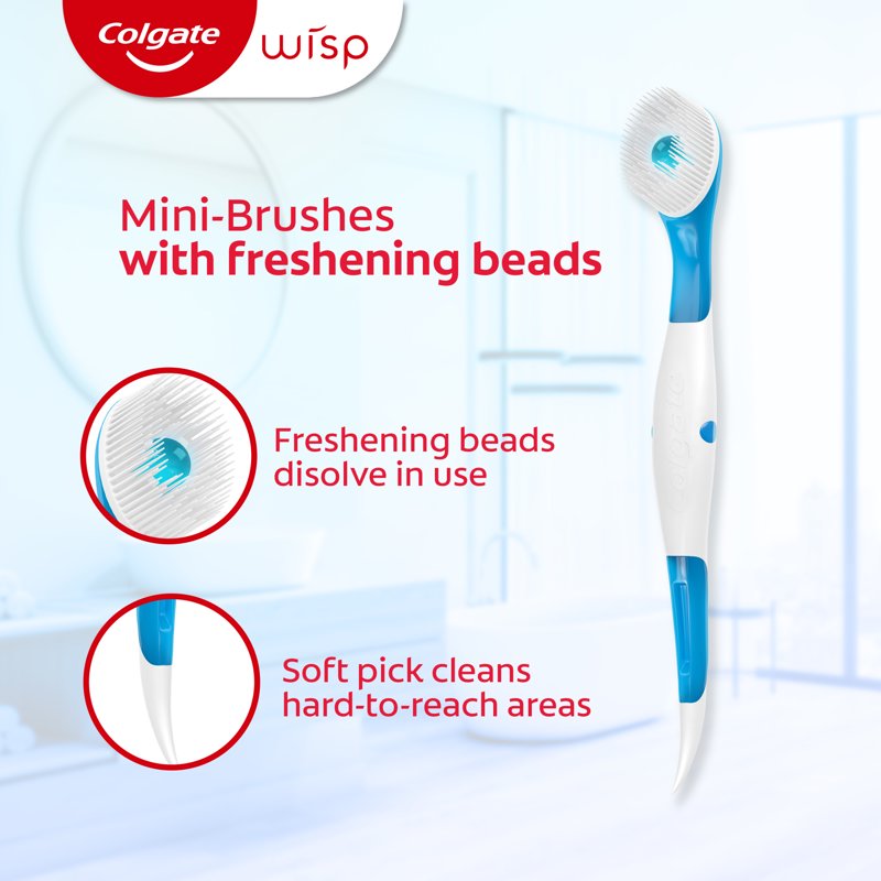Disposable Mini Travel Toothbrushes with Peppermint Bead, 24 Count