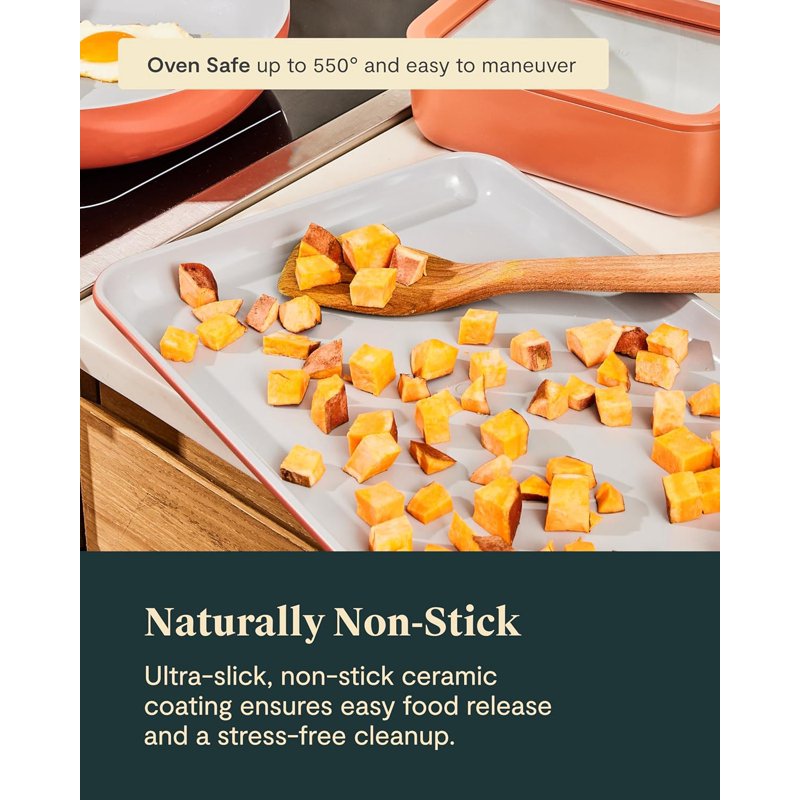 Medium Non-Stick Ceramic Baking Sheet - 15" x 10" - Gray