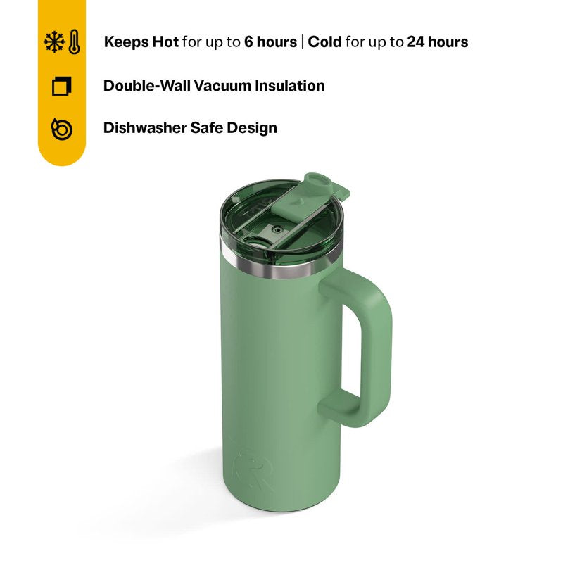 20 oz Insulated Road Trip Travel Mug with Ceramic Lining - Sage
