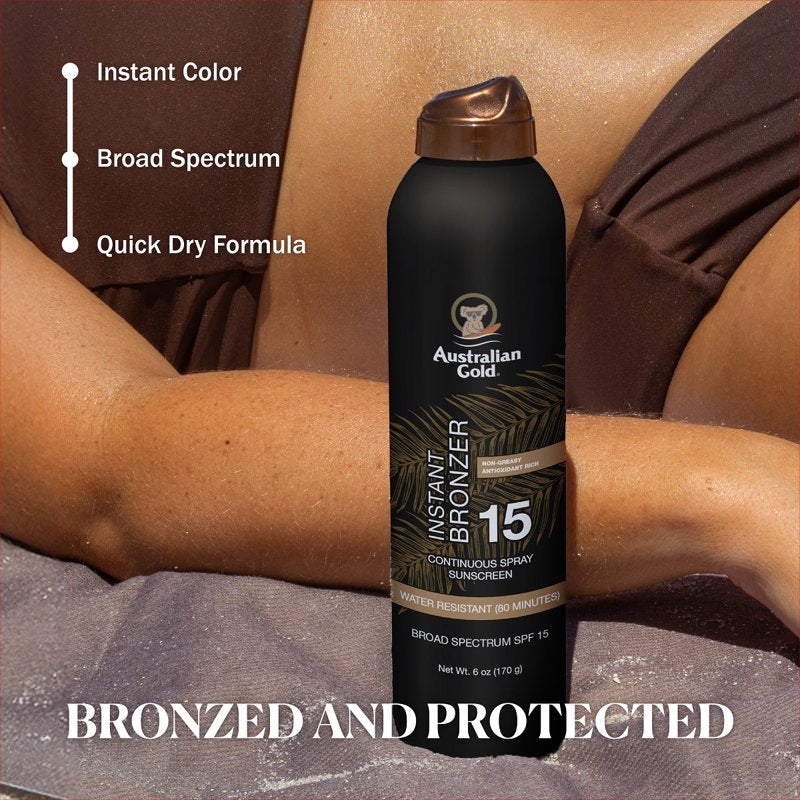 Continuous Spray Bronzer SPF 15 - 6 oz | Quick Drying Formula