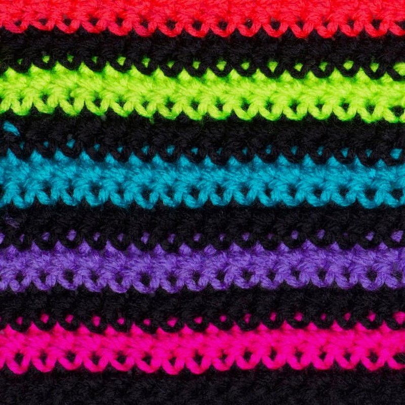 Multicolor Neon Stripe Acrylic Yarn Jumbo Skein 10oz for Knitting & Crochet