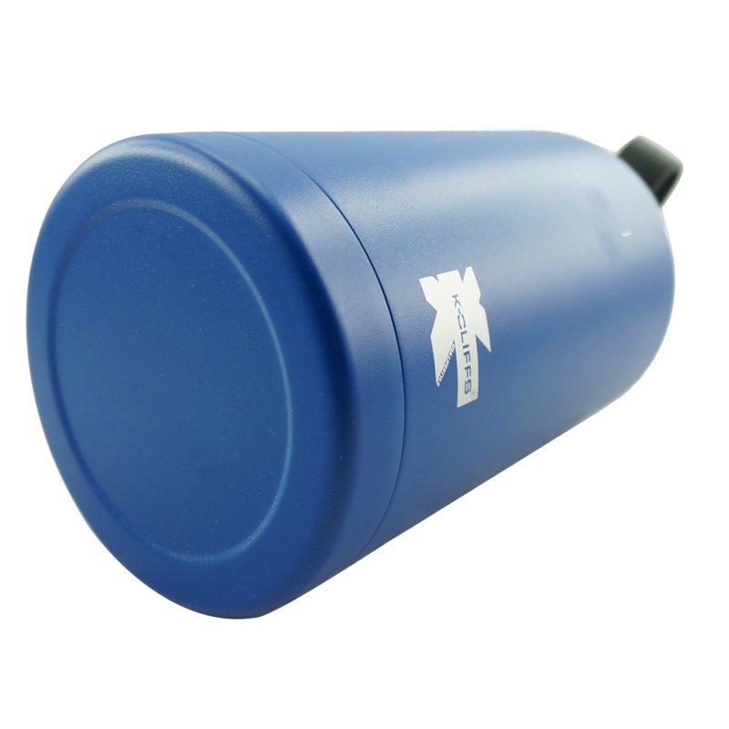 64 oz Double Wall Stainless Steel Water Bottle - Blue with 3 Lids