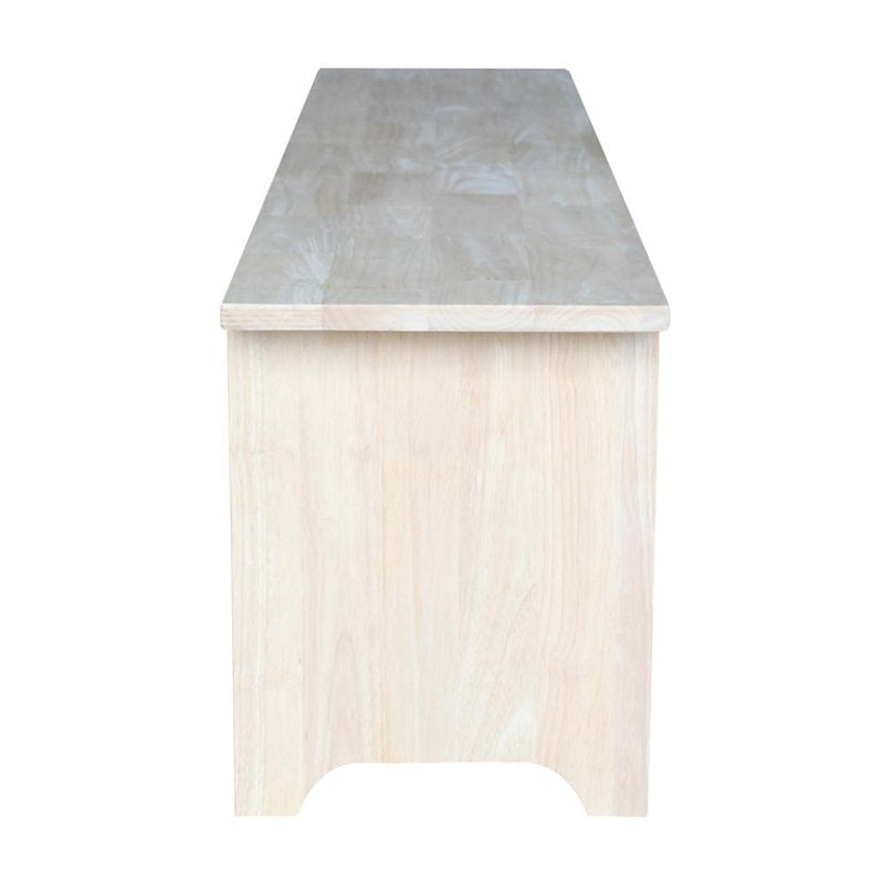 Wooden Bench with Butcher Block Surface - 60" Long