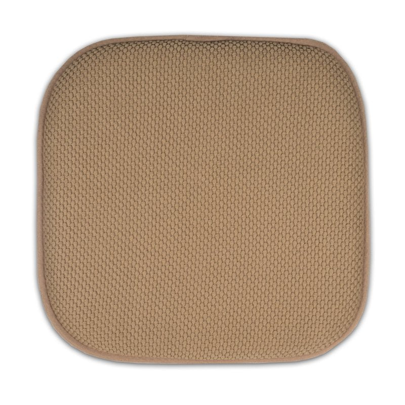 Memory Foam Chair Pad - Non-Slip Back, 16" x 16", Taupe, 12-Pack