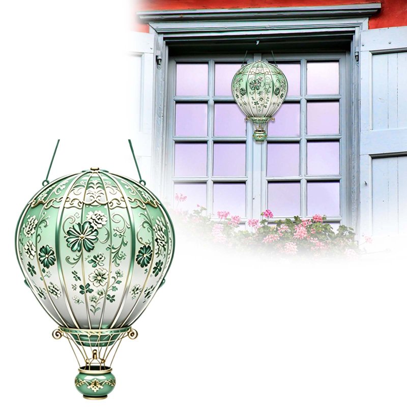 Hot Air Balloon Acrylic Ornament - Garden & Window Hanging Decor - Variation 039