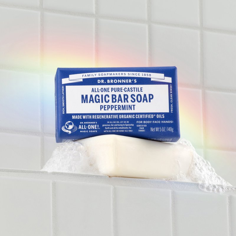 Peppermint Pure-Castile Bar Soap - 2 Pack