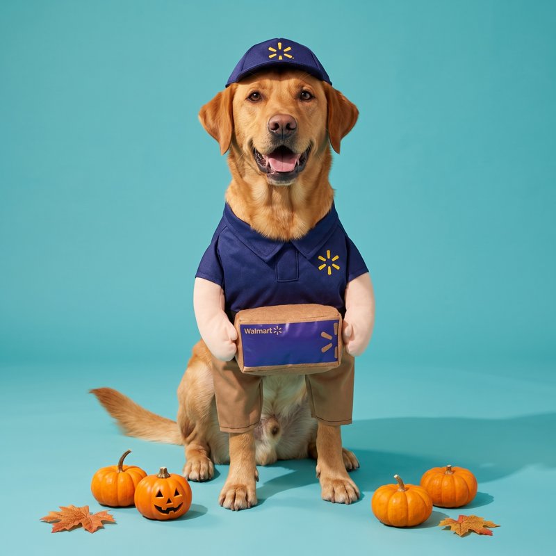 Dog Costume Walmart Delivery Driver Costume - Medium L Multicolor