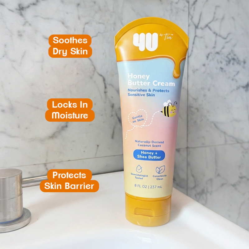 Kids Honey Butter Body Cream with Shea Butter - Moisturizing Lotion, 8 fl oz