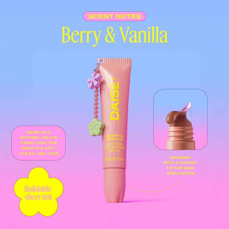 Peptide Lip Butter Balm - Berry & Vanilla Tinted Hydrating Lip Treatment