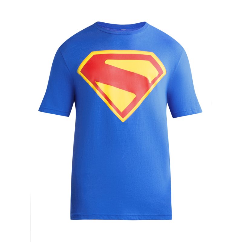 Superman Graphic T-Shirt for Men and Big Men Royal L Short Sleeve