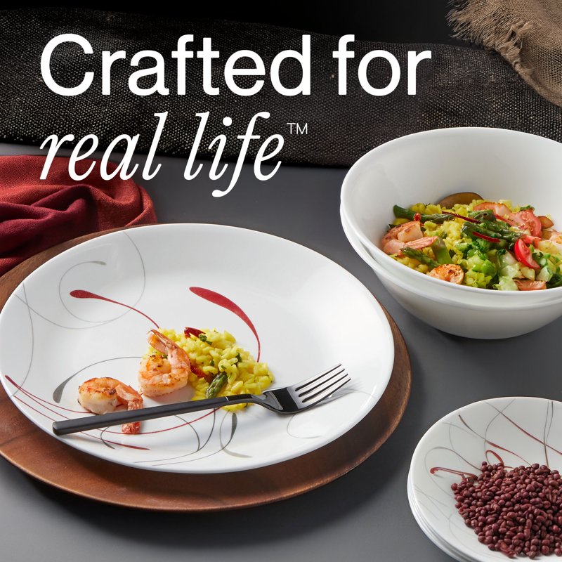 Corelle Splendor 12-Piece Glass Dinnerware Set - 2 Pack