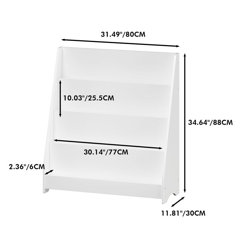 4-Tier Kids Bookshelf & Toy Organizer - Space-Saving Storage