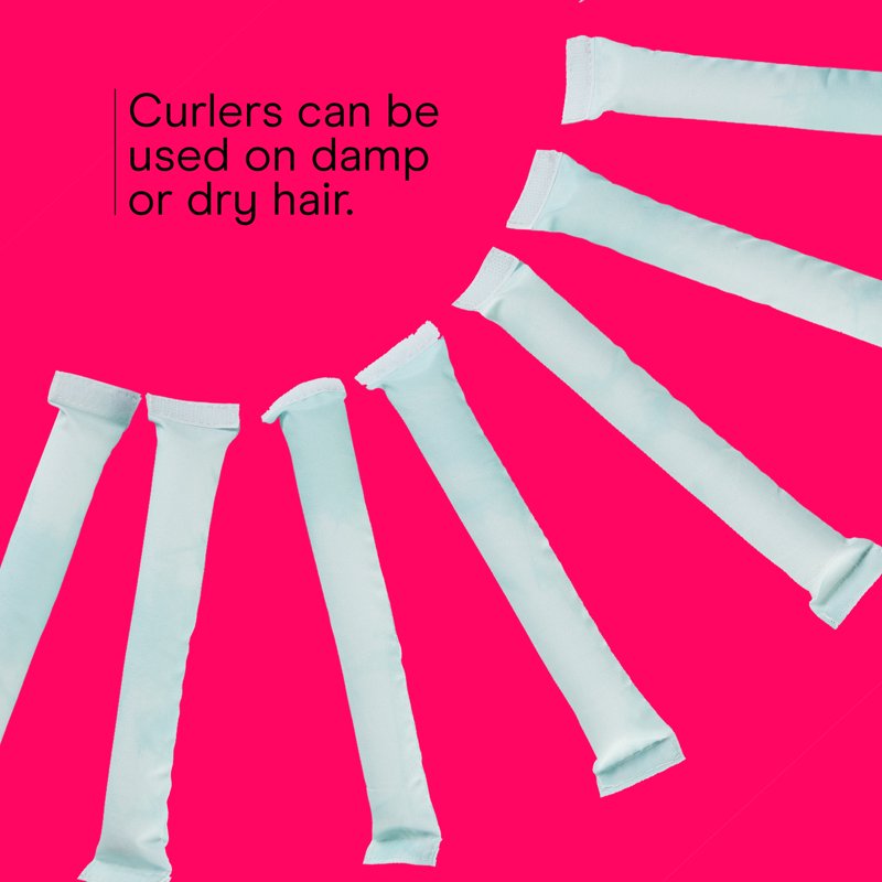 Heatless Hair Rollers - 8-Pack Soft Fabric Curlers for Overnight Curls