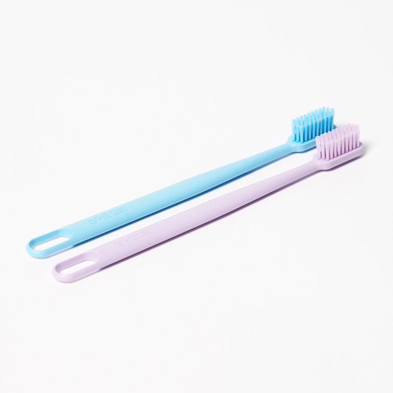 Extra-Soft Adult Toothbrush Set - 2 Pack - Blue & Thistle