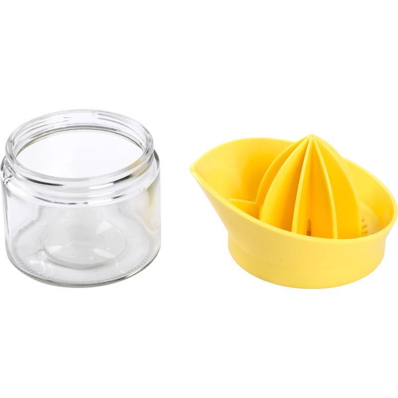 13-Oz. Citrus Juicer with Seed Filter and Pour Spout - Clear and Yellow