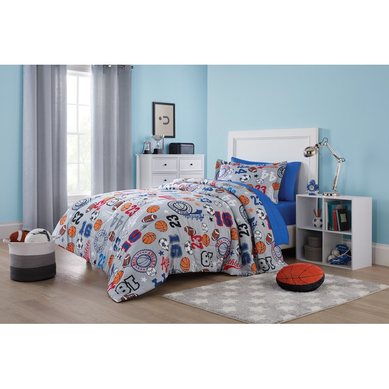 Your Zone Twin Sports Bed-in-a-Bag Bedding Set - Pink Wildflower, 5-Piece