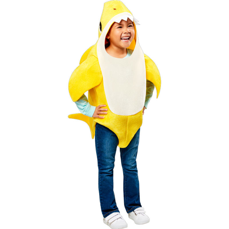 Toddler Baby Shark Halloween Costume - Size 2T with Sound Box, Yellow