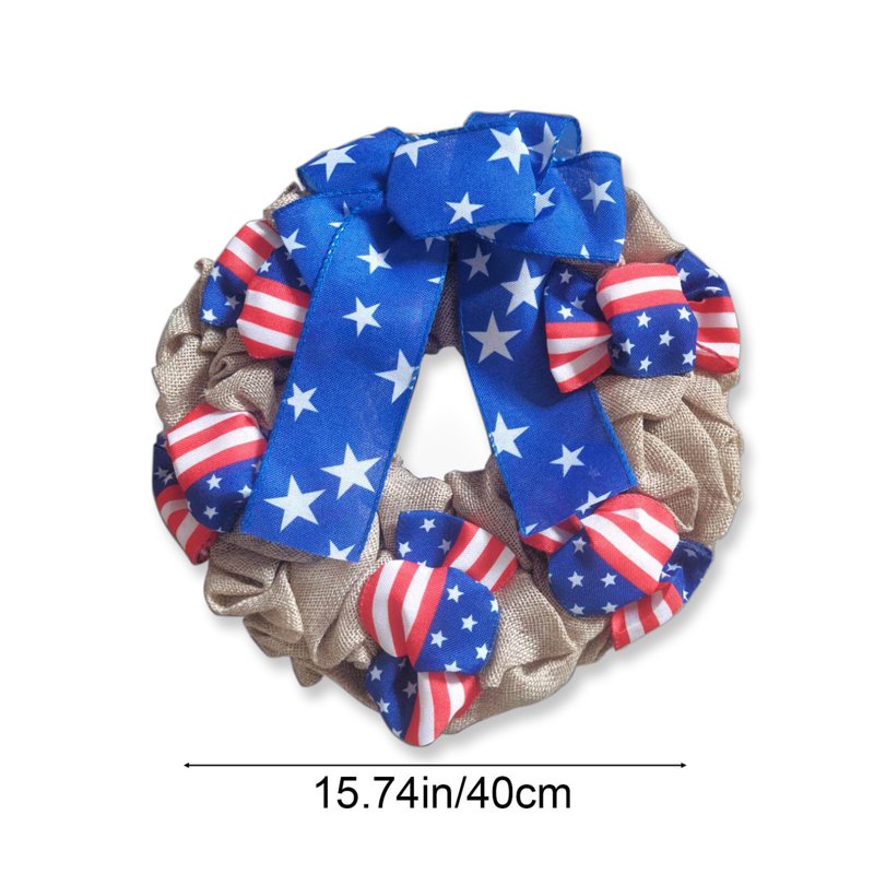 Patriotic Wreath Decorations - Independence Day, Veterans Day, Memorial Day, Flag Day - Variation E
