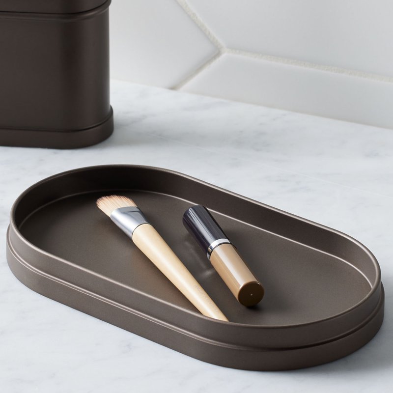 3 Pack Bronze Metal Accessory Tray for Home Organization
