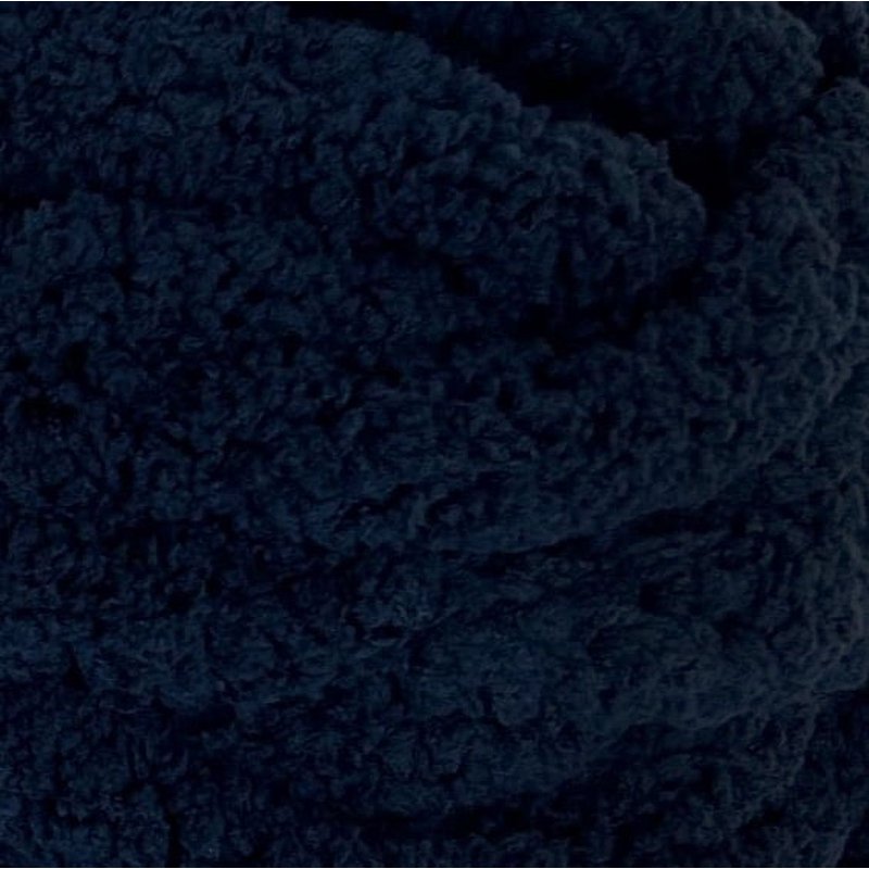 Navy Chunky Chenille Yarn - 31.7 Yards, Super Bulky, 100% Polyester
