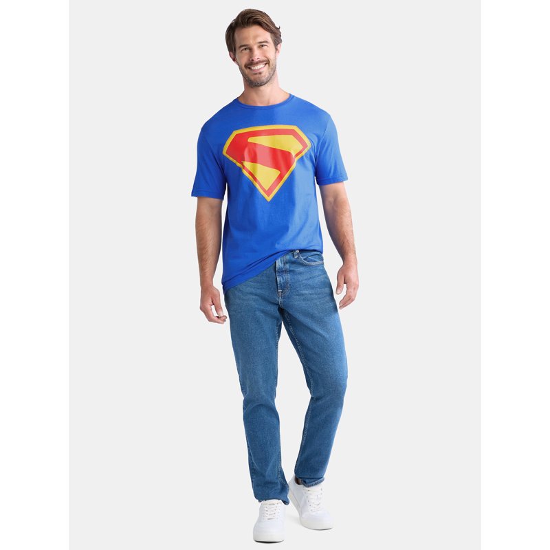 Superman Men's Graphic T-Shirt Royal S - Big & Men’s Short Sleeve Tee