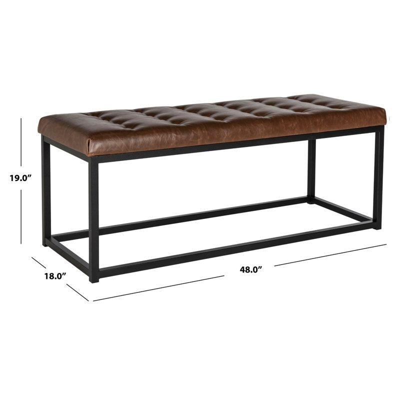 Tufted Bench - Contemporary Modern Glam - Beige/Black