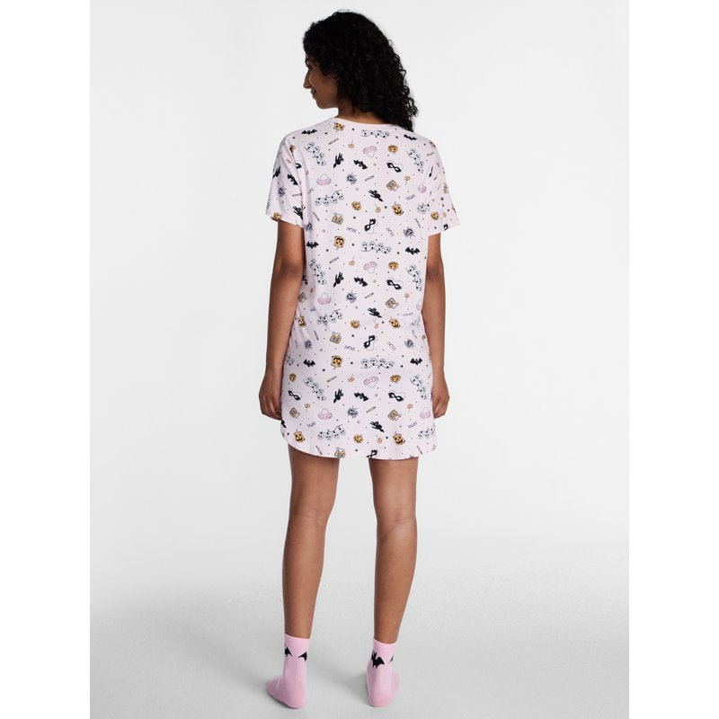 Pink Halloween Women's Sleepshirt and Socks Set - 2X Variation