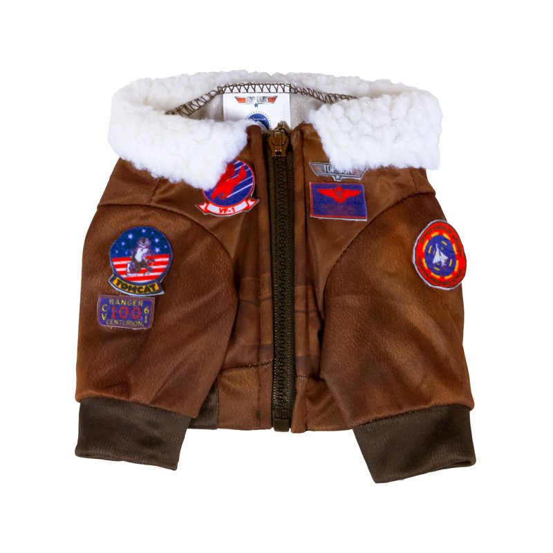 Top Gun Pet Costume for Dogs & Cats - Small 10-12 Inch Bomber Jacket