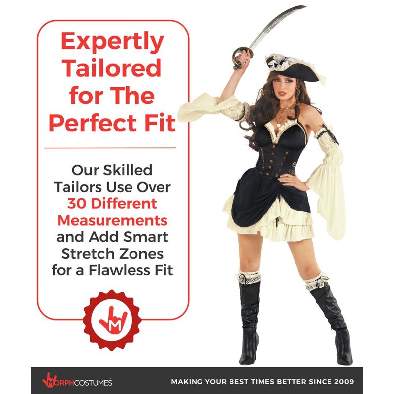 Women's Pirate Costume 3X Large - Fun Halloween Dress-Up Outfit