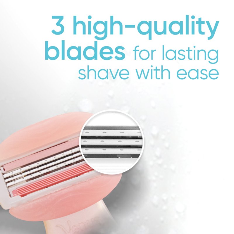 Mini Travel Razor for Women with White Tea Blade Refill and Travel Case