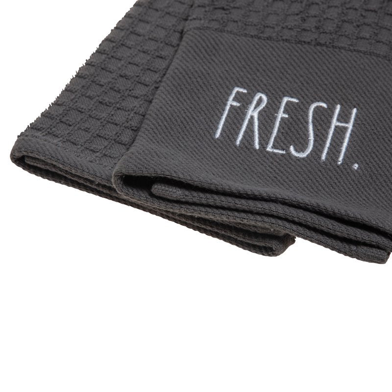 4-Piece Kitchen Set with Towel, Oven Mitt & Potholders - Gray