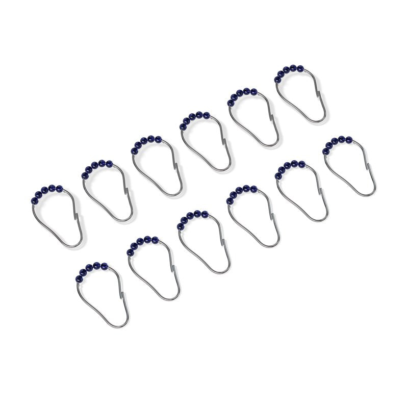 Kids Fabric Shower Curtain with Hooks Set - Ocean Pattern, 72x72 Inches