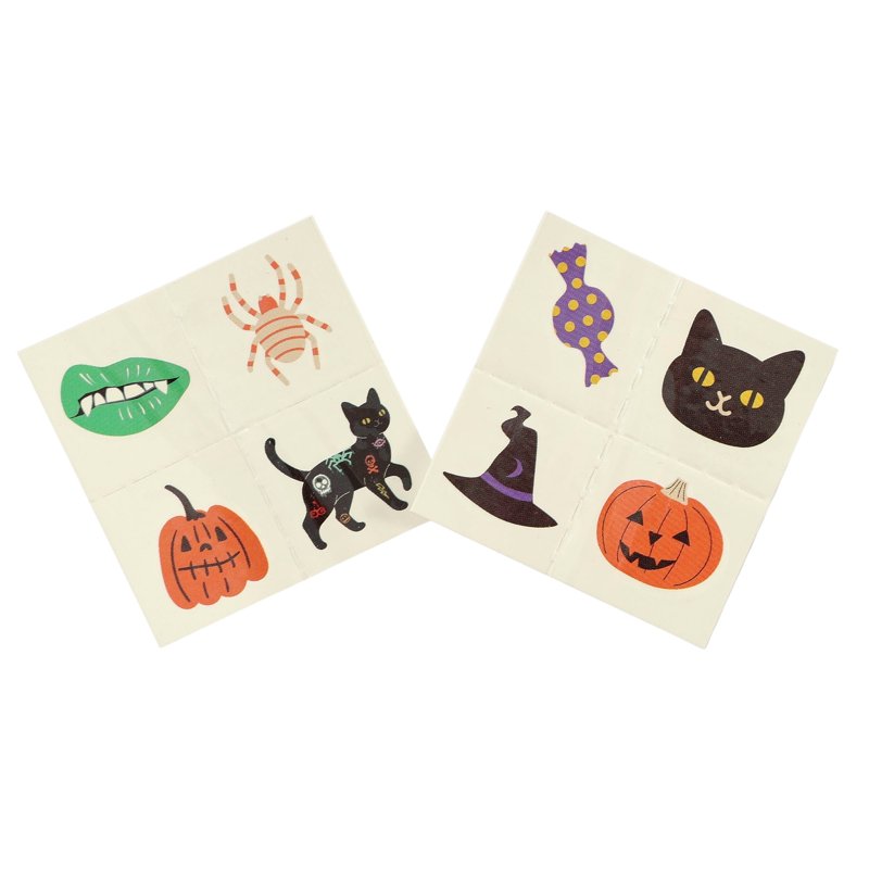 Halloween Tattoo Boxes Party Favors - 24 Sets for Trick-or-Treat & Parties