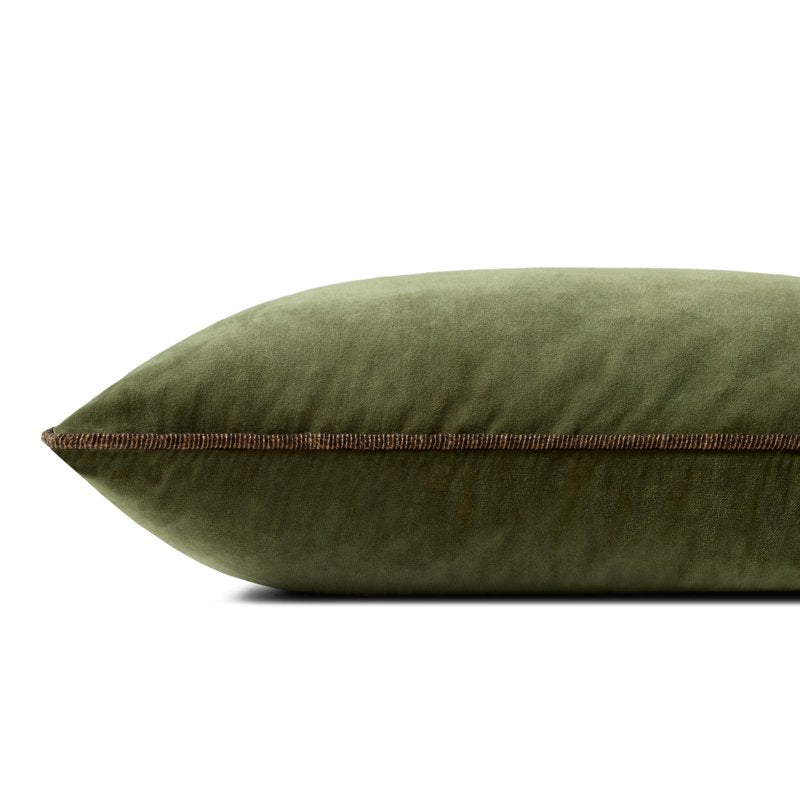 Dark Green Velvet Throw Pillow 22x22 Inches - Decorative Cushion for Living Room & Bedroom