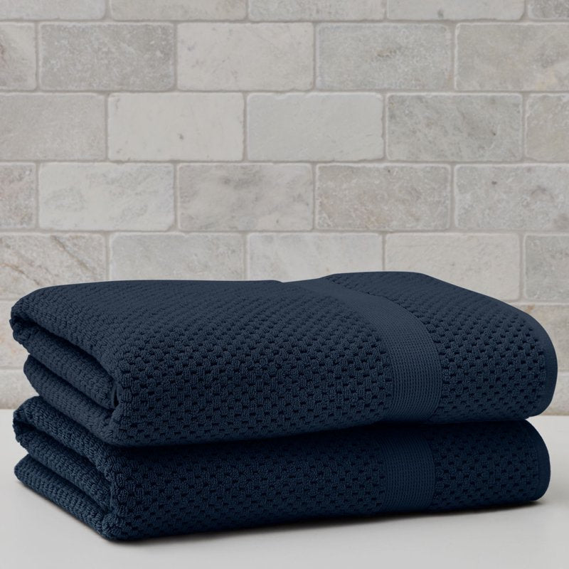 Better Homes & Gardens Soft Popcorn Textured Bath Sheet - Blue Admiral, 34x64 Inches