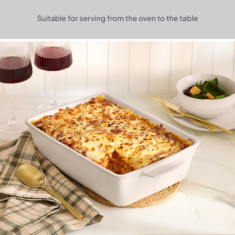 9" x 13" Cream Stoneware Baking Dish - Artisan Collection