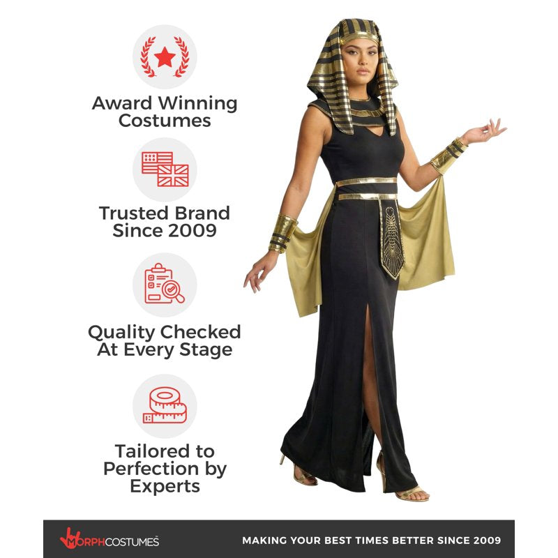 Women’s Cleopatra Costume S - Egyptian Queen Princess Dress Halloween Accessories