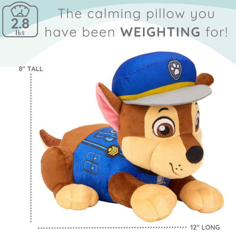 PAW Patrol Chase Kids Weighted Pillow Buddy - 2.8 lb Plush Character Toy