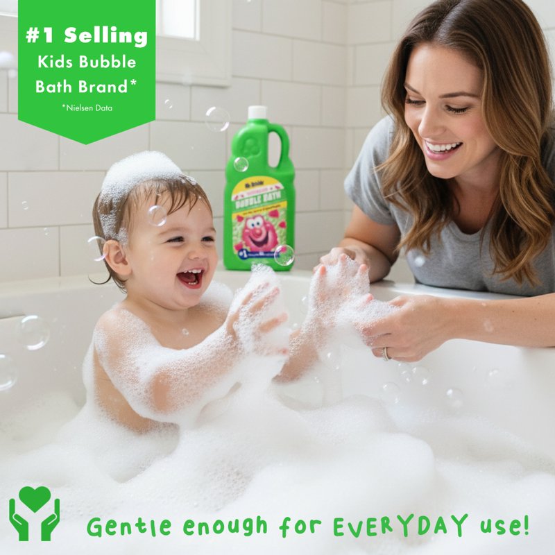 Watermelon Bubble Bath - Hypoallergenic, Dye Free, 36 fl oz